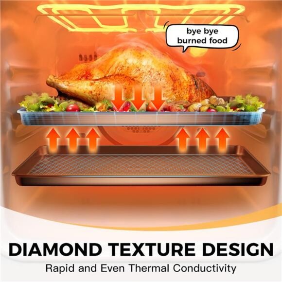 Jelly Roll Pan 15x10 - HONGBAKE Commercial Cookie Sheets for Baking with Sheet - Picture 6 of 7